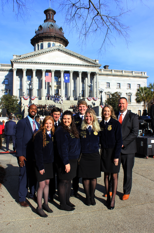 Students at the State House for the Inauguration