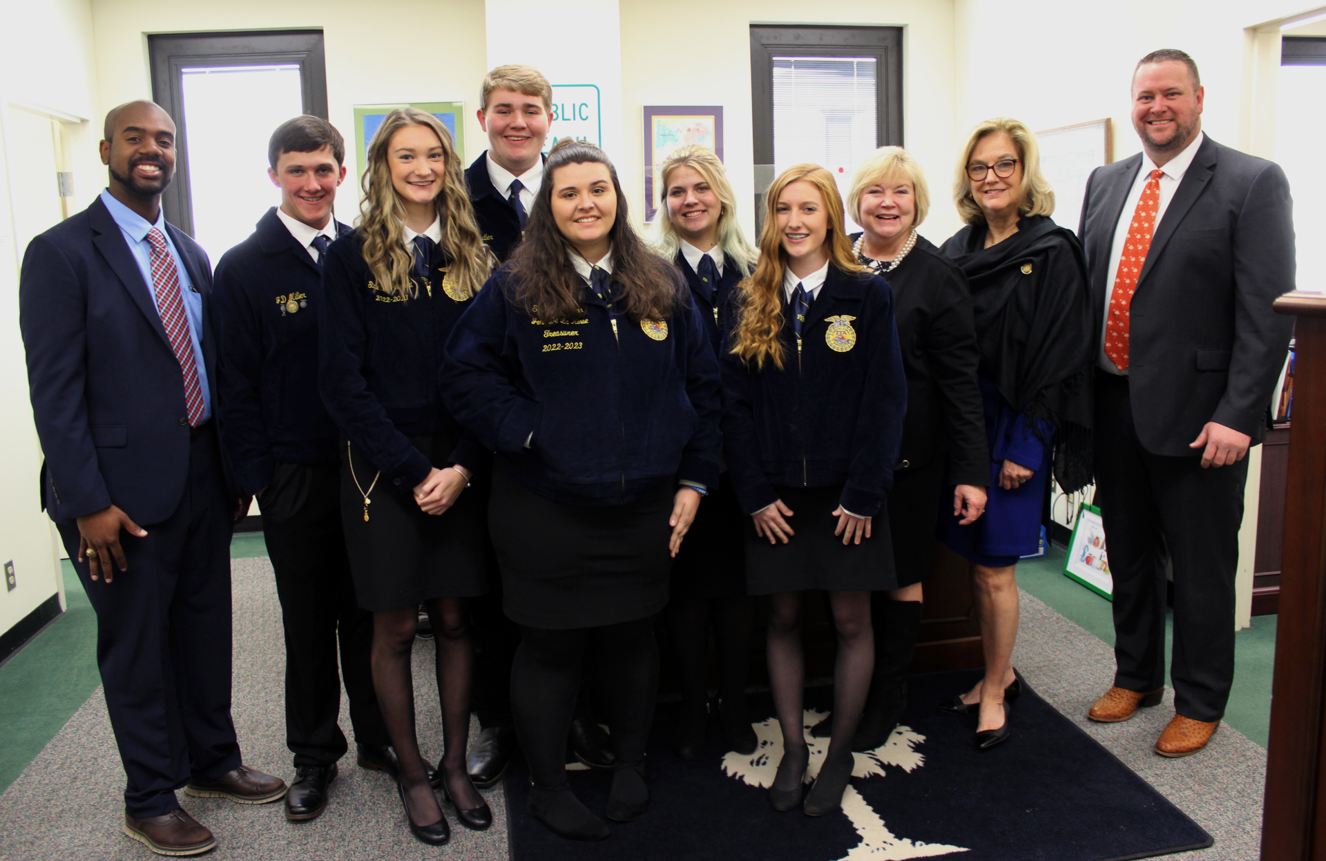 After the inauguration, Aggies visited State Rep. Shannon Erickson.