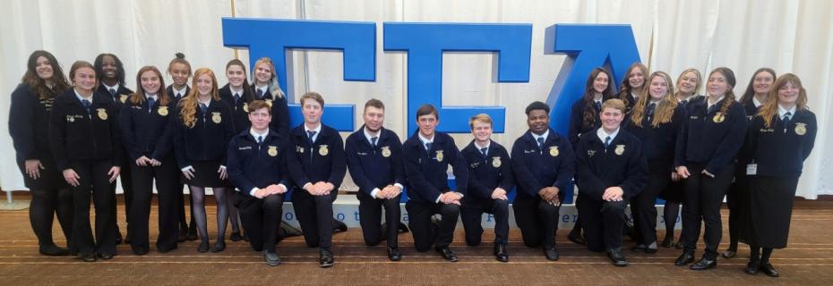 A large group of Aggies attended the National FFA Convention